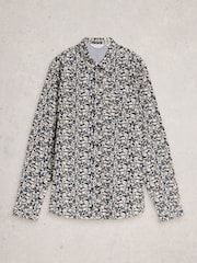 White Stuff Blue Salcombe Fish Print Shirt - Image 5 of 6