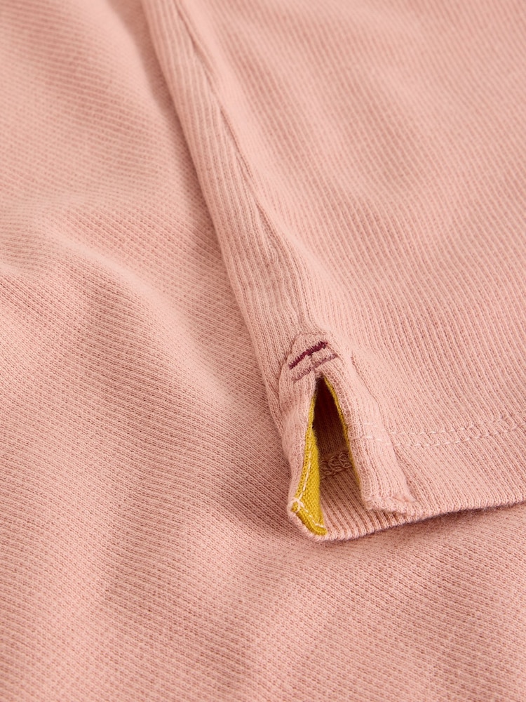 White Stuff Pink Sadie Long Sleeve Rib T-Shirt - Image 6 of 6 White Stuff Pink Sadie Long Sleeve Rib T-Shirt - Image 6 of 6