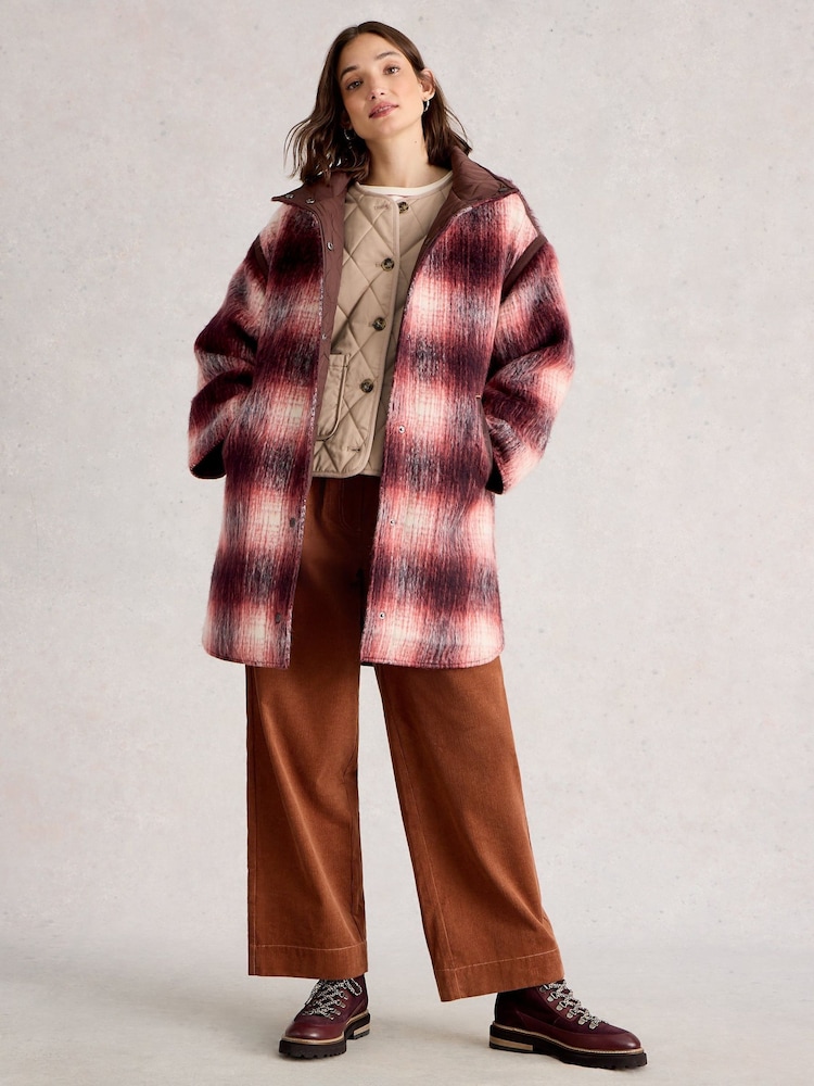 White Stuff Purple Marlowe Reversible Coat - Image 1 of 7