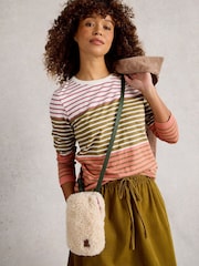 White Stuff Green Clara Long Sleeve Stripe T-Shirt - Image 1 of 6