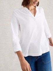 White Stuff White Allie Long Sleeve Shirt - Image 2 of 6