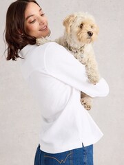 White Stuff White Allie Long Sleeve Shirt - Image 4 of 6