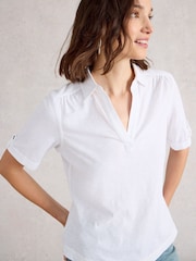 White Stuff White Allie Short Sleeve Shirt - Image 4 of 6