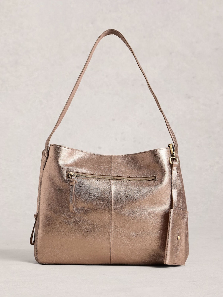 White Stuff Gold Hettie Leather Bag - Image 1 of 4