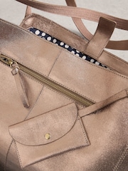 White Stuff Gold Hettie Leather Bag - Image 4 of 4