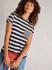 White Stuff Blue Gina T-Shirt - Image 4 of 6