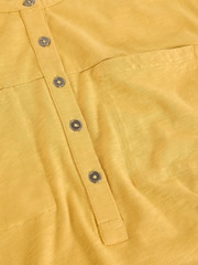 White Stuff Yellow Beth 3/4 Sleeve Shirt - Image 6 of 6