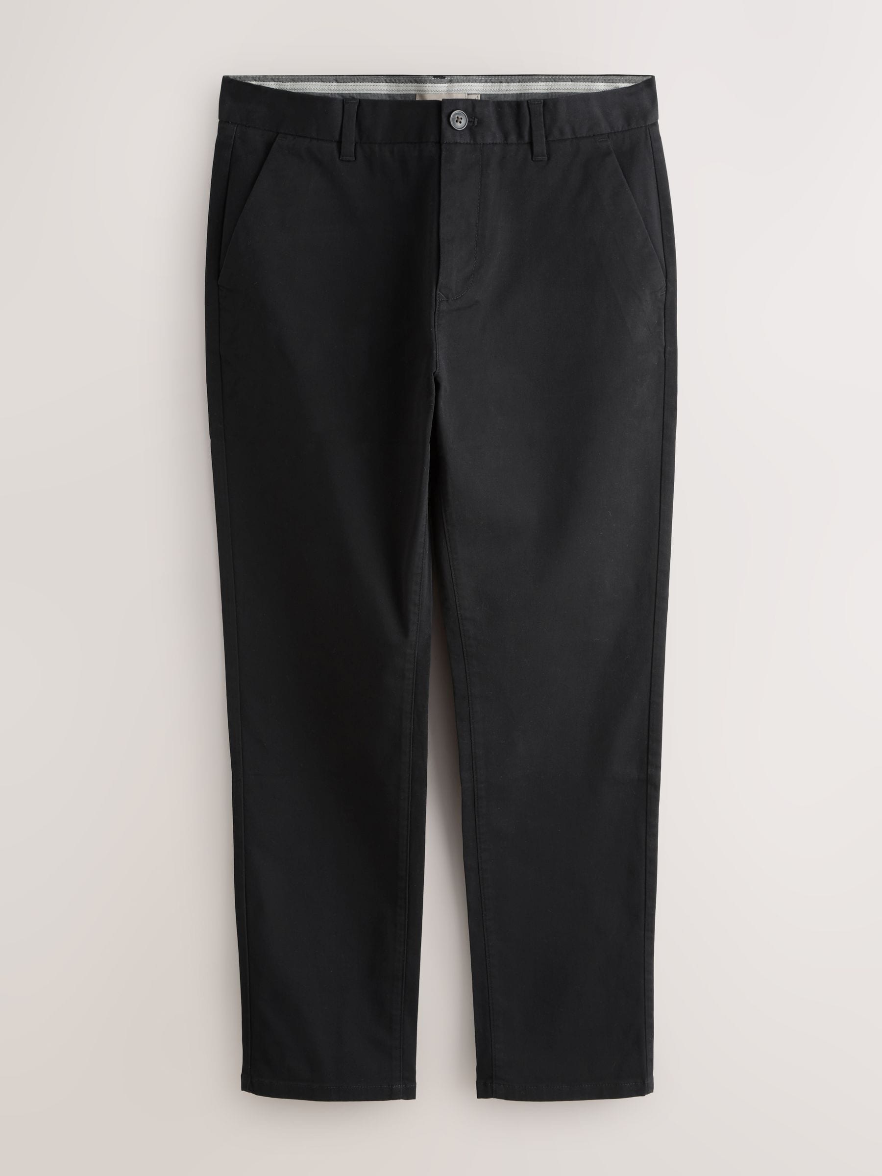 Buy Neutral/Black Slim Fit Stretch Chino Trousers 2 Pack from the