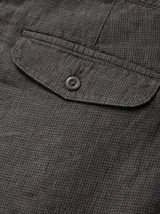 Brown Relaxed Tapered Fit Signature Heritage 100% Linen Dogtooth Twin Pleat Trousers - Image 10 of 11