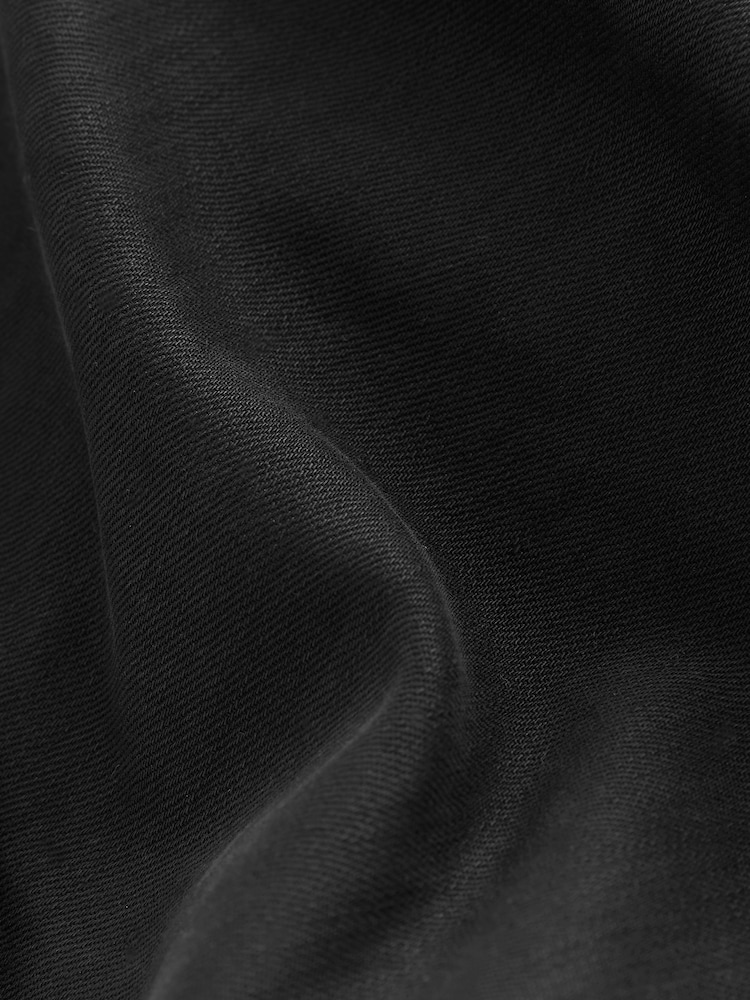 Black Relaxed Fit Authentic Washed Cotton Rich Cargo Trousers With Stretch - Image 11 of 11