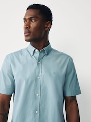 Blue Stretch Oxford Short Sleeve Shirt - Image 5 of 9