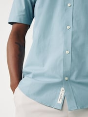 Blue Stretch Oxford Short Sleeve Shirt - Image 6 of 9