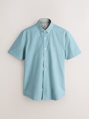 Blue Stretch Oxford Short Sleeve Shirt - Image 7 of 9