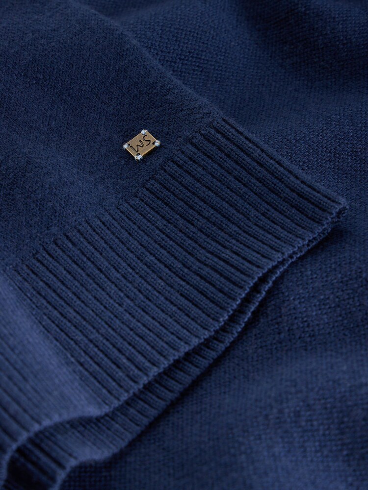 White Stuff Blue Newport Merino Funnel Jumper - Image 6 of 6
