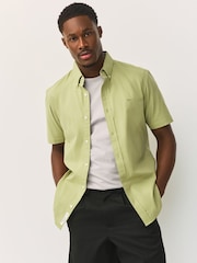 Green Stretch Oxford Short Sleeve Shirt - Image 1 of 6