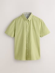 Green Stretch Oxford Short Sleeve Shirt - Image 7 of 9