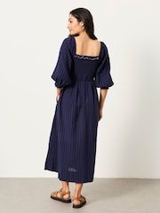 FatFace Amelie Navy Midi Dress - Image 2 of 6