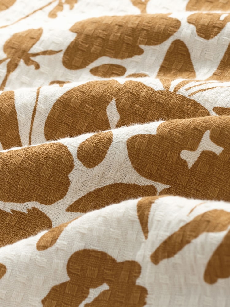 Yellow Floral Print Short Sleeve Shirt - Image 9 of 9