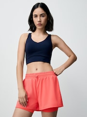 Coral Pink Sports Run Shorts - Image 1 of 10