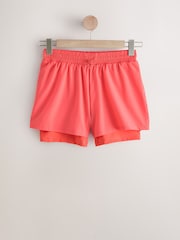 Coral Pink Sports Run Shorts - Image 7 of 10