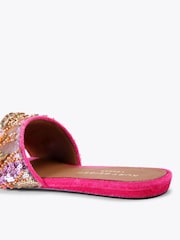 Kurt Geiger London Gold Chelsea Flat Sandals - Image 4 of 5