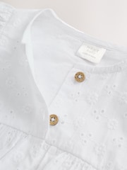 White Broiderie Woven Baby Dress With Intergrated Bodysuit (0mths-2yrs) - Image 5 of 8