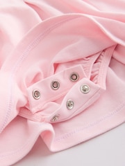 Pink White Short Sleeve Baby Dresses 2 Pack (0mths-3yrs) - Image 8 of 9