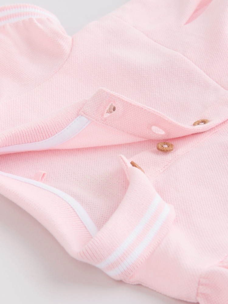 Pink White Short Sleeve Baby Dresses 2 Pack (0mths-3yrs) - Image 9 of 9