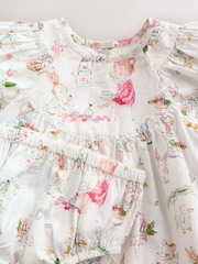 Alb Personaj - Set Rochie și chiloței țesute pentru bebeluși 2 piese (0luni -2ani) - Imaginea 10 din 10