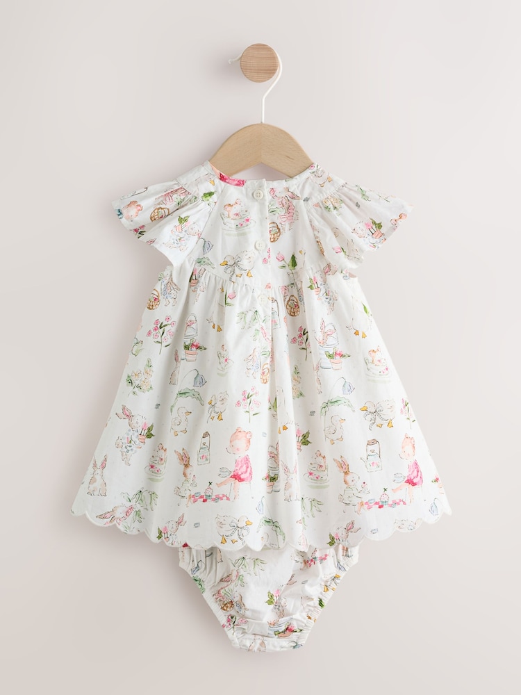 Alb Personaj - Set Rochie și chiloței țesute pentru bebeluși 2 piese (0luni -2ani) - Imaginea 2 din 10 Alb Personaj - Set Rochie și chiloței țesute pentru bebeluși 2 piese (0luni -2ani) - Imaginea 2 din 10