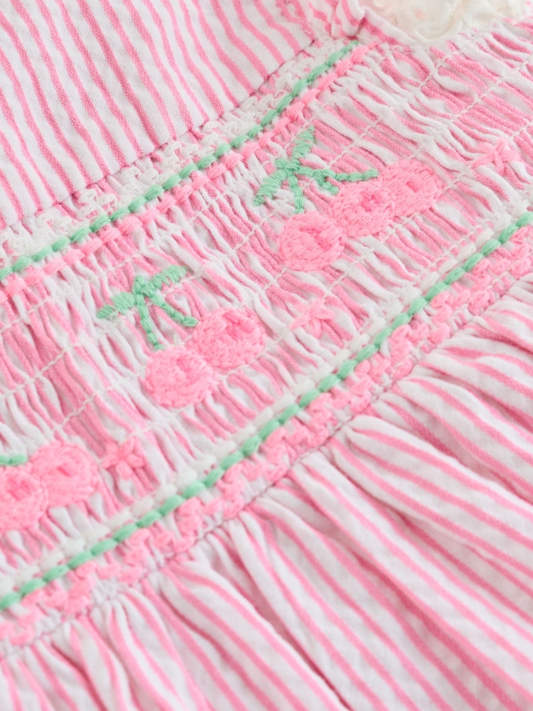 Pink Stripe Woven Baby Dress and Knickers Set 2 Piece (0mths-2yrs) - Image 11 of 11 Pink Stripe Woven Baby Dress and Knickers Set 2 Piece (0mths-2yrs) - Image 11 of 11