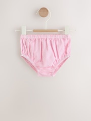 Pink Stripe Woven Baby Dress and Knickers Set 2 Piece (0mths-2yrs) - Image 3 of 9