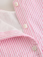 Pink Stripe Woven Baby Dress and Knickers Set 2 Piece (0mths-2yrs) - Image 5 of 9