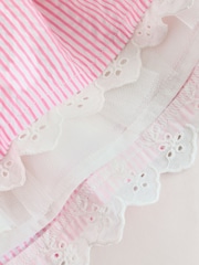 Pink Stripe Woven Baby Dress and Knickers Set 2 Piece (0mths-2yrs) - Image 8 of 9