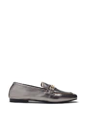 Moda in Pelle Grey Earley Square Toe Snaffle Loafers - Image 1 of 4
