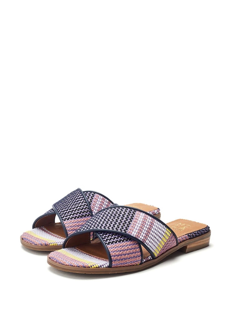 Moda in Pelle Naela Cross-Over Mule Sandals - Image 2 of 4