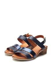 Azul - Moda in Pelle Kala Asymetric Bajo Block Heel Sandals - Imagen 2 de 4