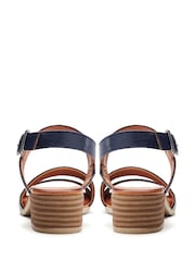 Azul - Moda in Pelle Kala Asymetric Bajo Block Heel Sandals - Imagen 3 de 4