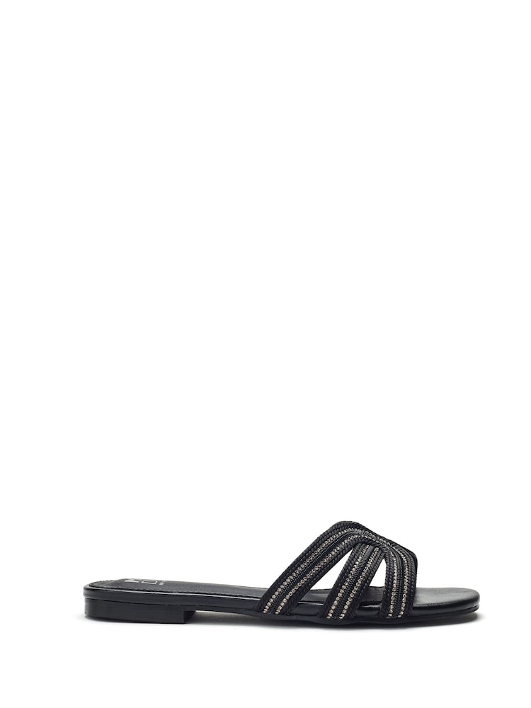 Moda in Pelle Nymph Band Flat Mules - Image 1 of 4