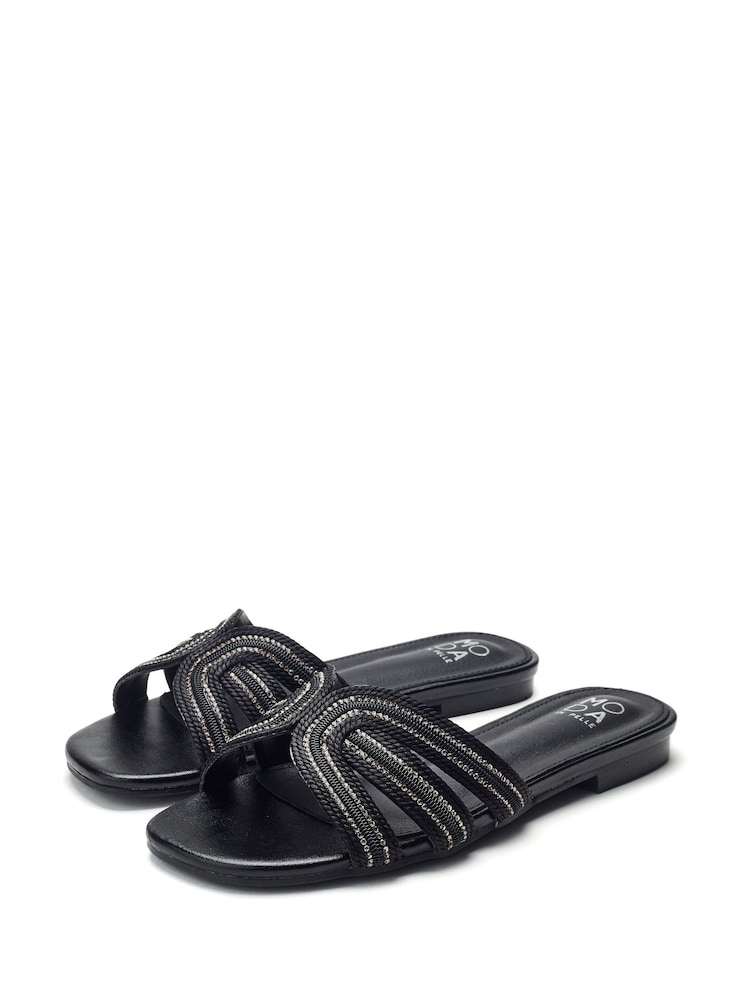 Moda in Pelle Nymph Band Flat Mules - Image 2 of 4