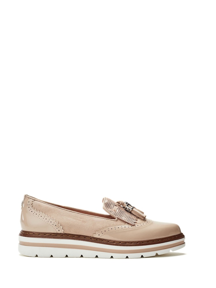 Moda in Pelle Ellee Lace-Up Brogue Detail Comfort Shoes - Image 1 of 4