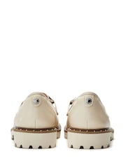 Moda in Pelle Ettalee Matte Snaffle Trim Comfort Cleated White Loafers - Image 3 of 4