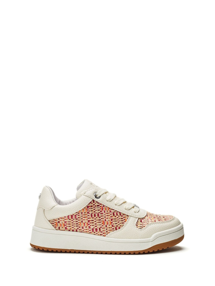 Moda in Pelle Pink Betula Slim Sole Multi Panel Trainers - Image 1 of 4