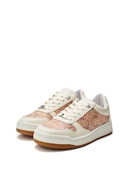 Moda in Pelle Pink Betula Slim Sole Multi Panel Trainers - Image 2 of 4