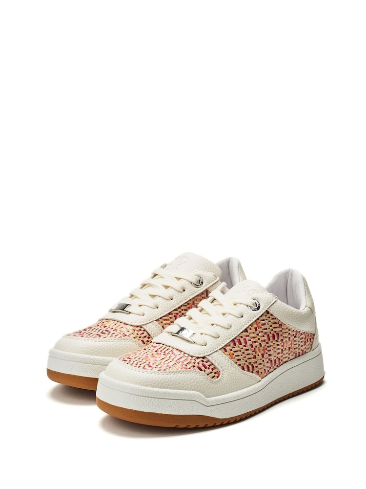 Moda in Pelle Pink Betula Slim Sole Multi Panel Trainers - Image 2 of 4