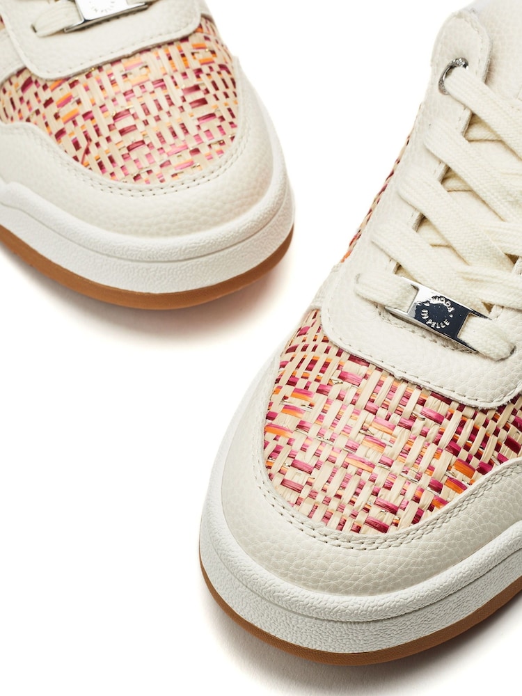 Moda in Pelle Pink Betula Slim Sole Multi Panel Trainers - Image 4 of 4
