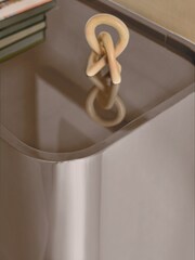 MADE.COM Mushroom Grey Gloss Kain Small Sideboard - Image 2 of 5