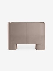 MADE.COM Mushroom Grey Gloss Kain Small Sideboard - Image 5 of 5