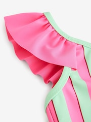 Cath Kidston Pink/Green Stripe Panda Cath Kidston Frill Swimsuit (3mths-7yrs) - Image 6 of 6