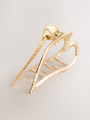Gold Tone Heart Hair Claw Clip - Image 3 of 5
